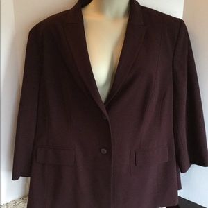 Blazer-Jacket apostrophe plus size 24W maroon
